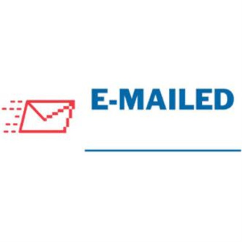 AccuStamp COSCO 2-Color Shutter Stamp - Message Stamp - E-MAILED - 0.50 Impression Width - 20000 Impression(s) - Red  Blue - Rubber  Plastic - 1 Each - Image 2